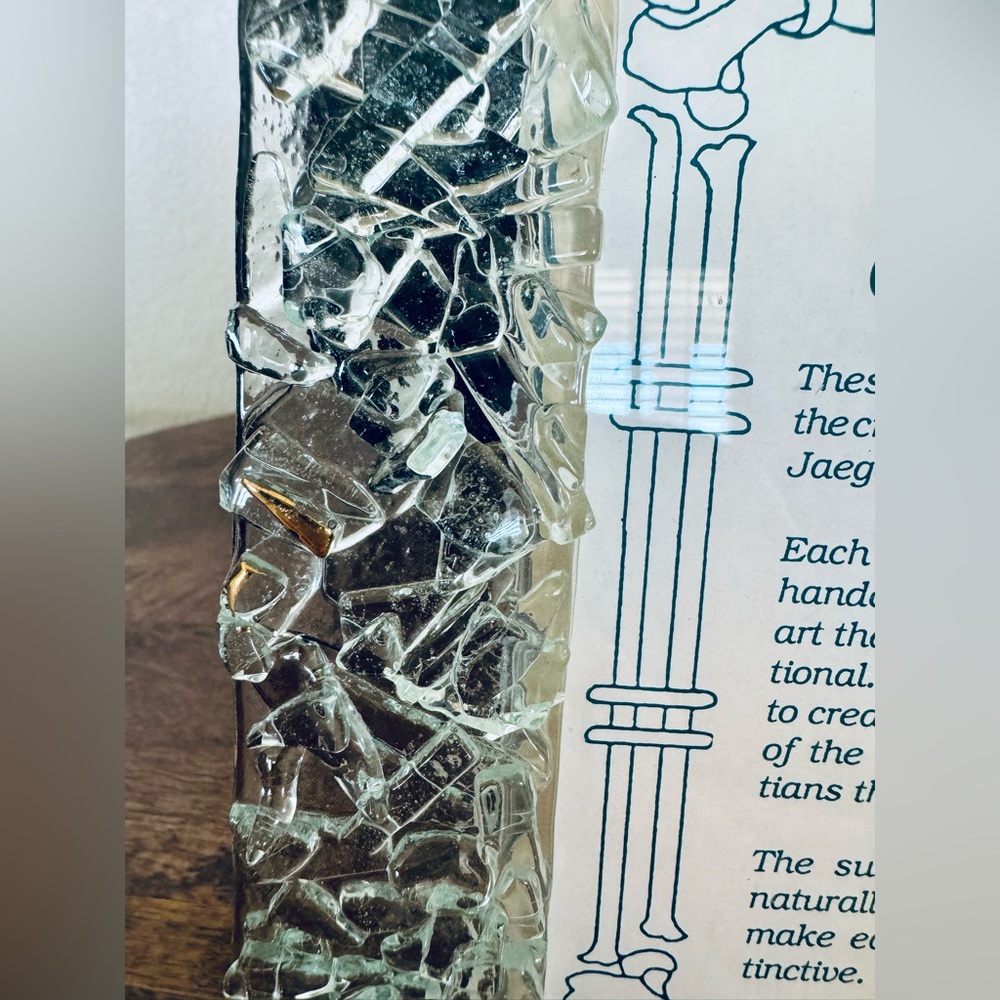 Vintage 5x7 fused glass frame handcrafted one of a kind gift wedding pictures - Picture 3 of 10